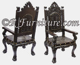 italian renaissance armchair, italianate armchair, throne chair