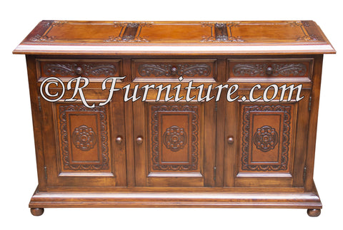 hand tooled leather  buffet