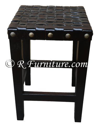 Spanish Modern Counter Stool - dark walnut