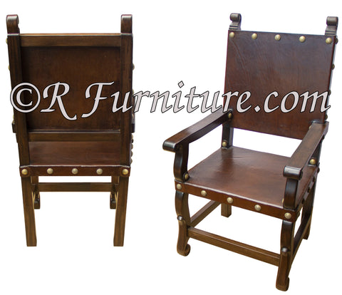 Spanish Colonial Armchair - Chestnut