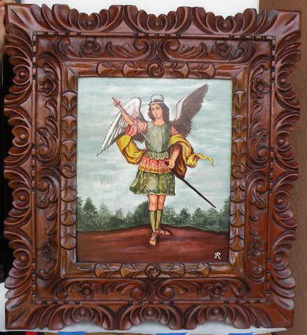 Archangel Adriel, hand painted in Peru