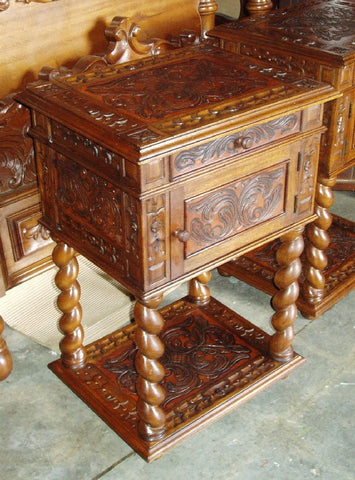 Hand Tooled Leather night stand - Made in Peru