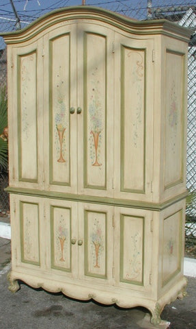 Floral Computer Armoire