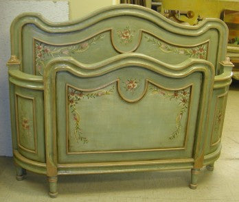 Antique Green French Bed Queen