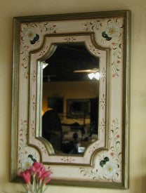 French country mirror hand painted in Peru