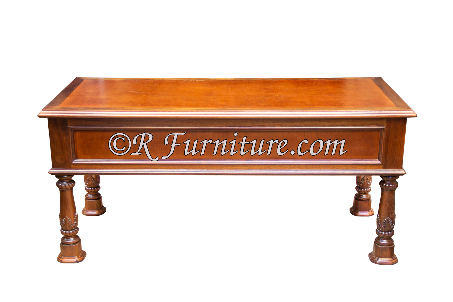 Spanish Colonial Desk · Leather Panels · Santa Barbara Style · Old World · Handcrafted Peru · R Furniture
