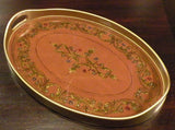 reverse painted glass tray