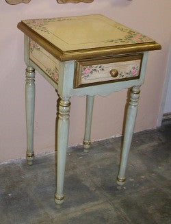 End Table Pink Roses