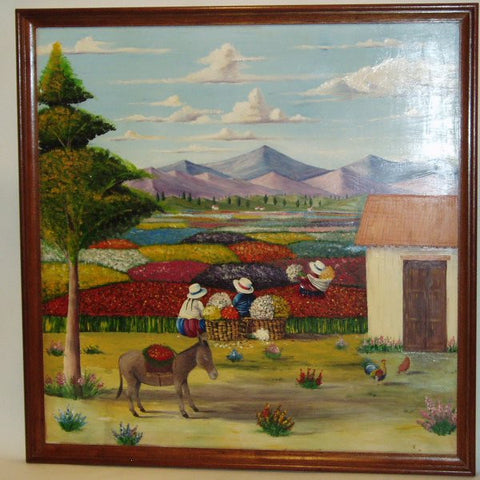 cusco sacred valley hand painted in Peru