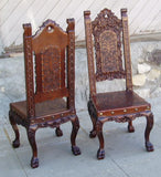 hand tooled leather renaissance chair