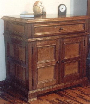 Santa Barbara Nightstand, Leather Panel Nightstand