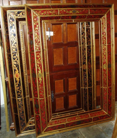 reverse painted glass mirror made in Peru 48 x 68