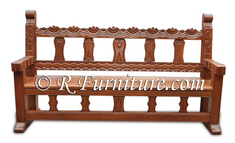 Portales Bench, Hacienda Style bench