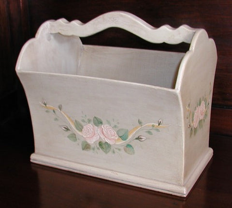 Magazine Rack, Roses Ribbon